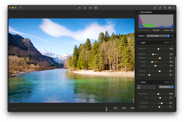 Photo Sense screenshot - RAW Processing