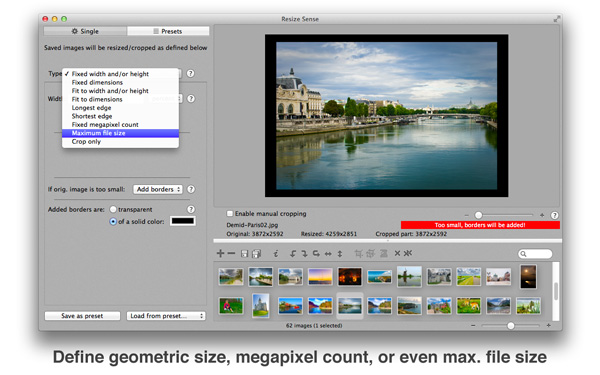 Resize Sense - Resizing modes