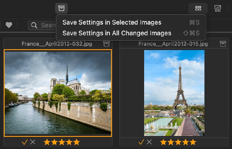 Save results after managing photos in Photo Sense.